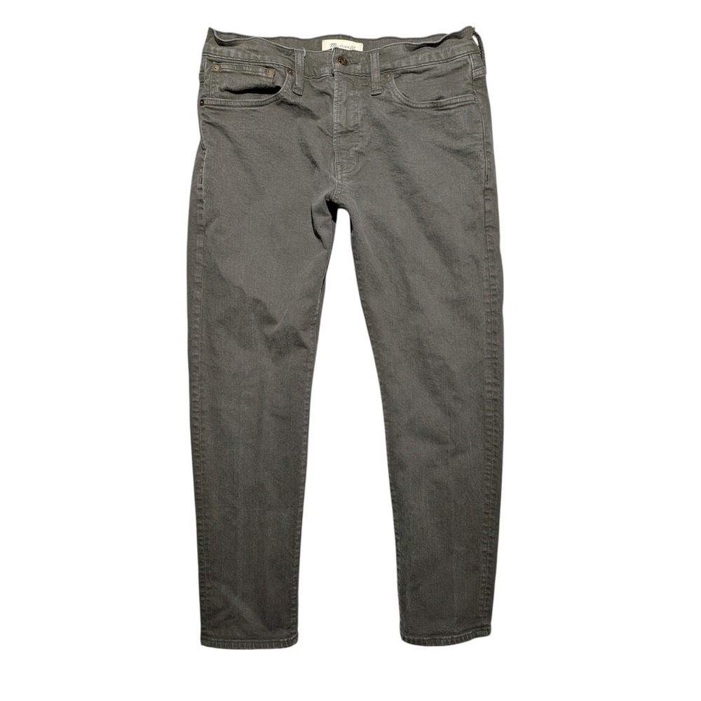 Madewell Slim Jeans Mens 32x30 Green Garment Dyed‎ Stretch Denim Casual Pants